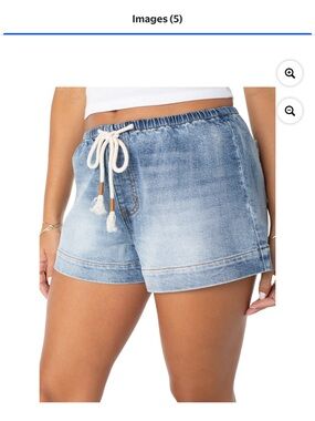 Light Wash Denim Drawstring Women’s Shorts